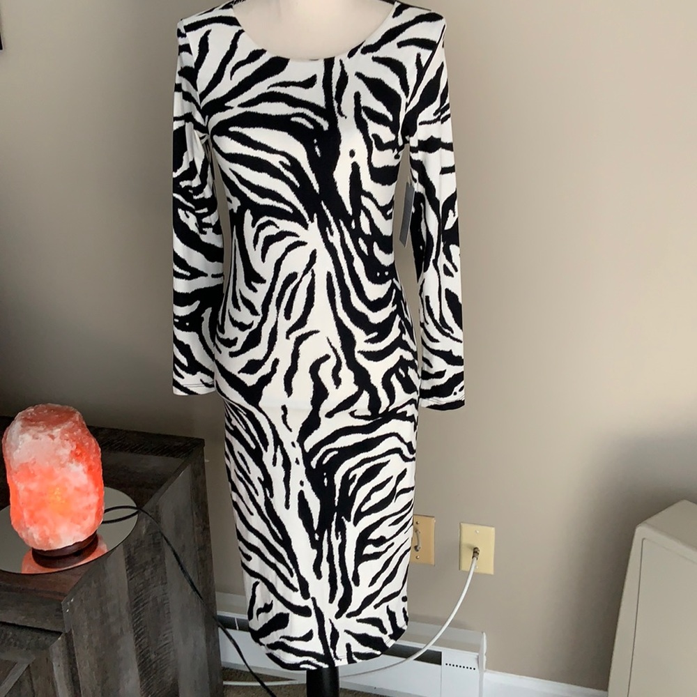 NWT Velvet Torch Zebra Dress